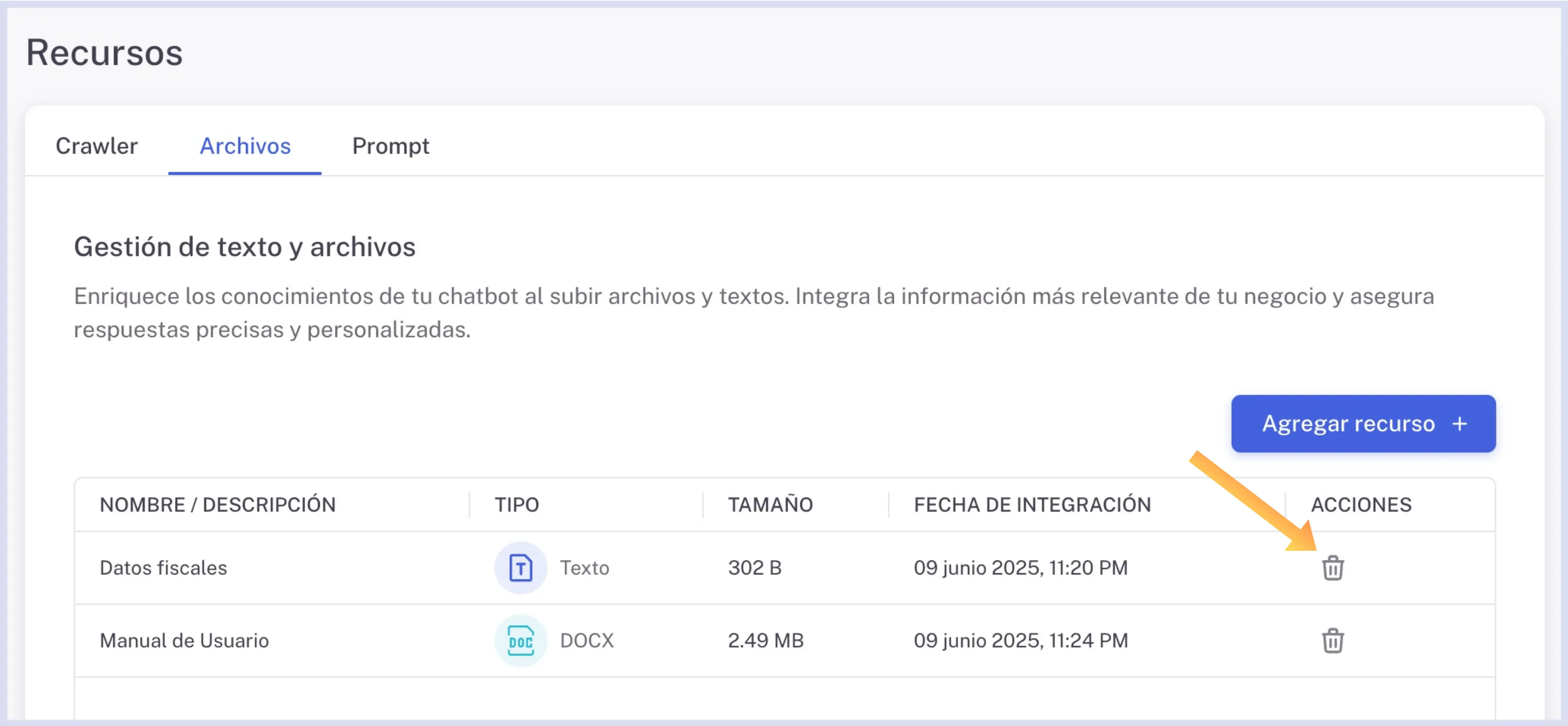 Eliminar archivo