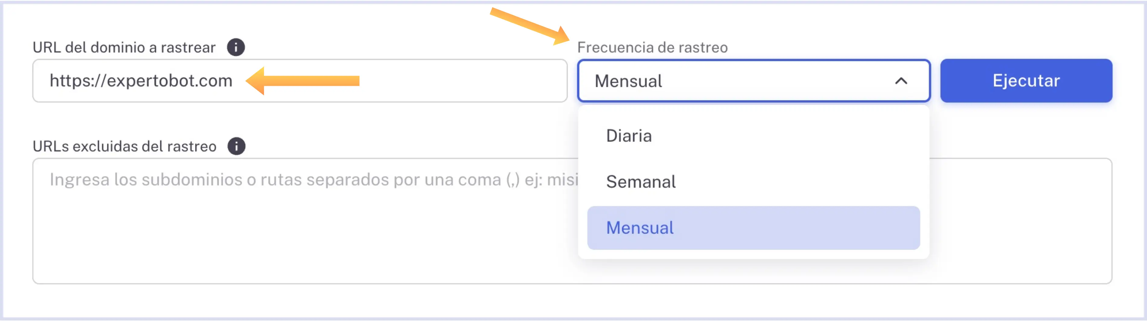 URL para el crawler