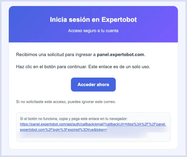 Inicio de expertobot