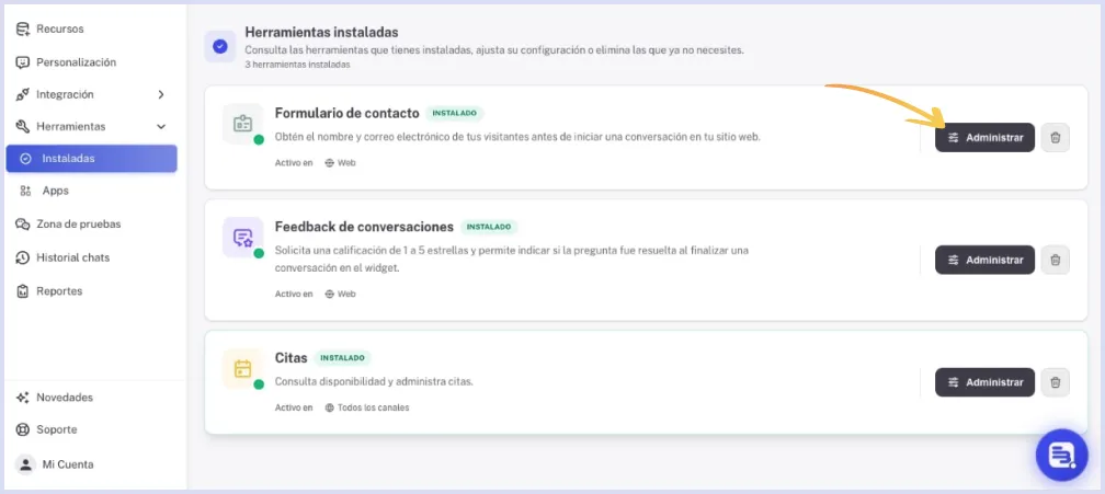 Formulario instalado