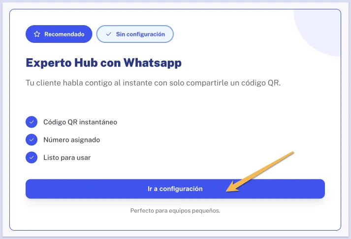 Ir a configuracion