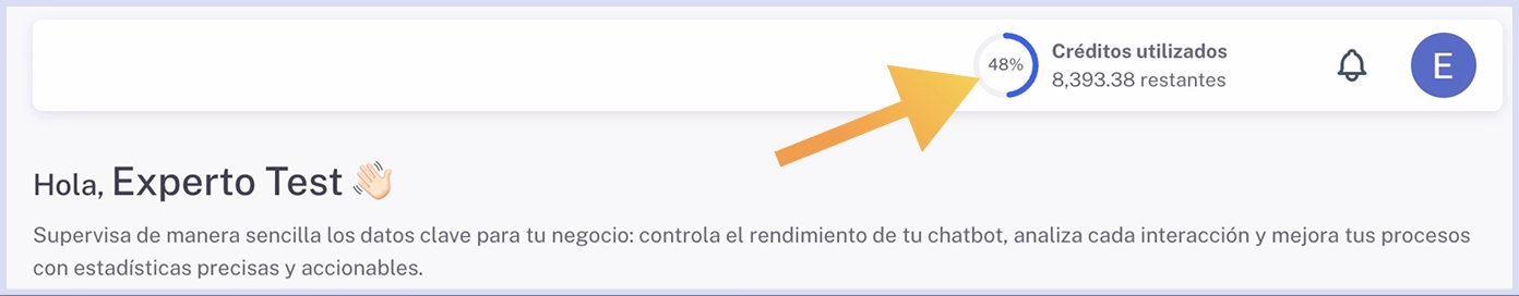 Seccion creditos utilizados