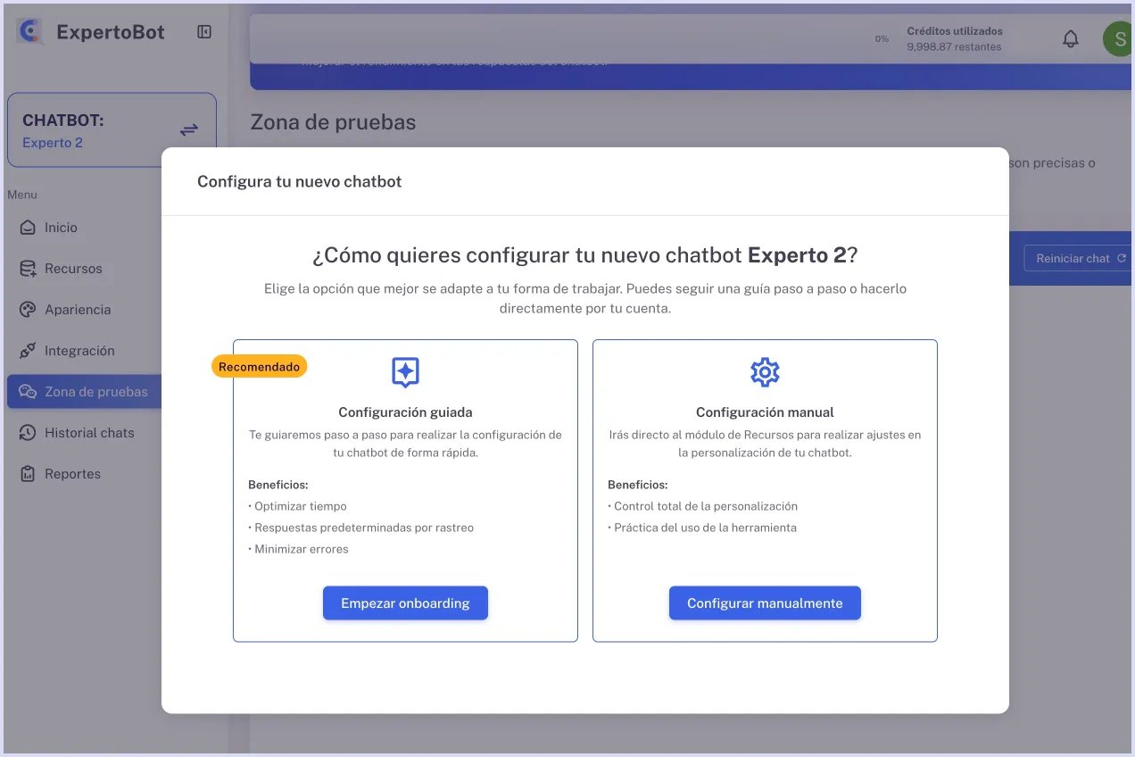 Opciones de configuracion