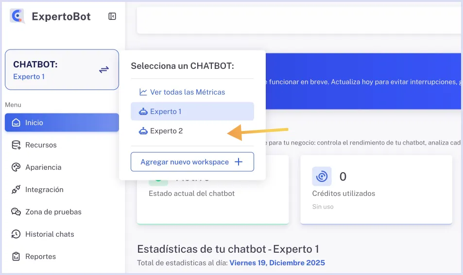 Seleccion de chatbot