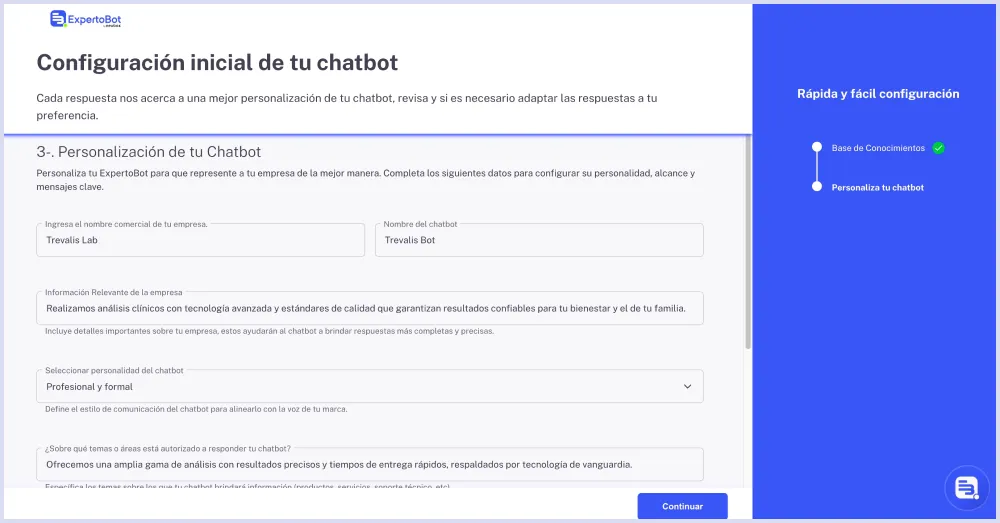 Formulario de onboarding