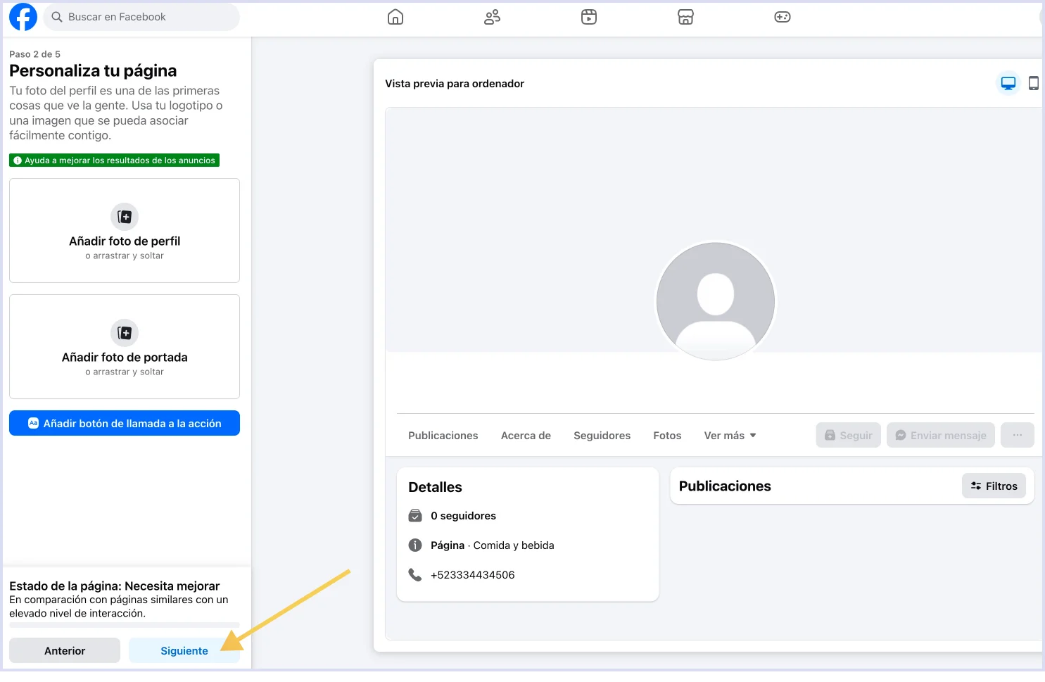 Personaliza tu pagina