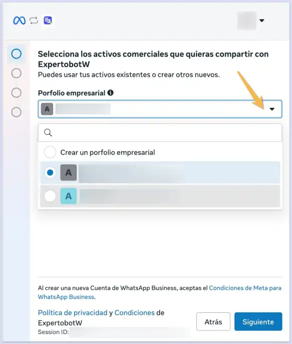 Seleccionar tu portafolio