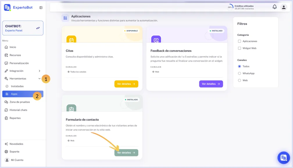 Activar la solicitud de datos