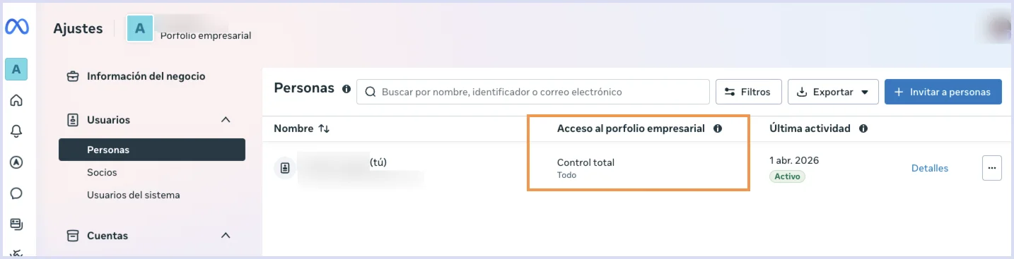 Usuario con control total