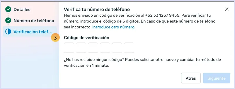 Verificar el teléfono